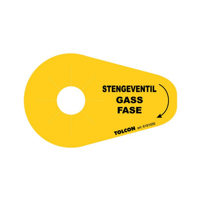 Skilt Krage for Stengeventil Gassfase