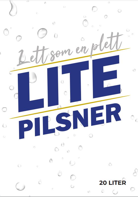 Lite Pilsner, Lavkarbo ølsett til ca 20 L.