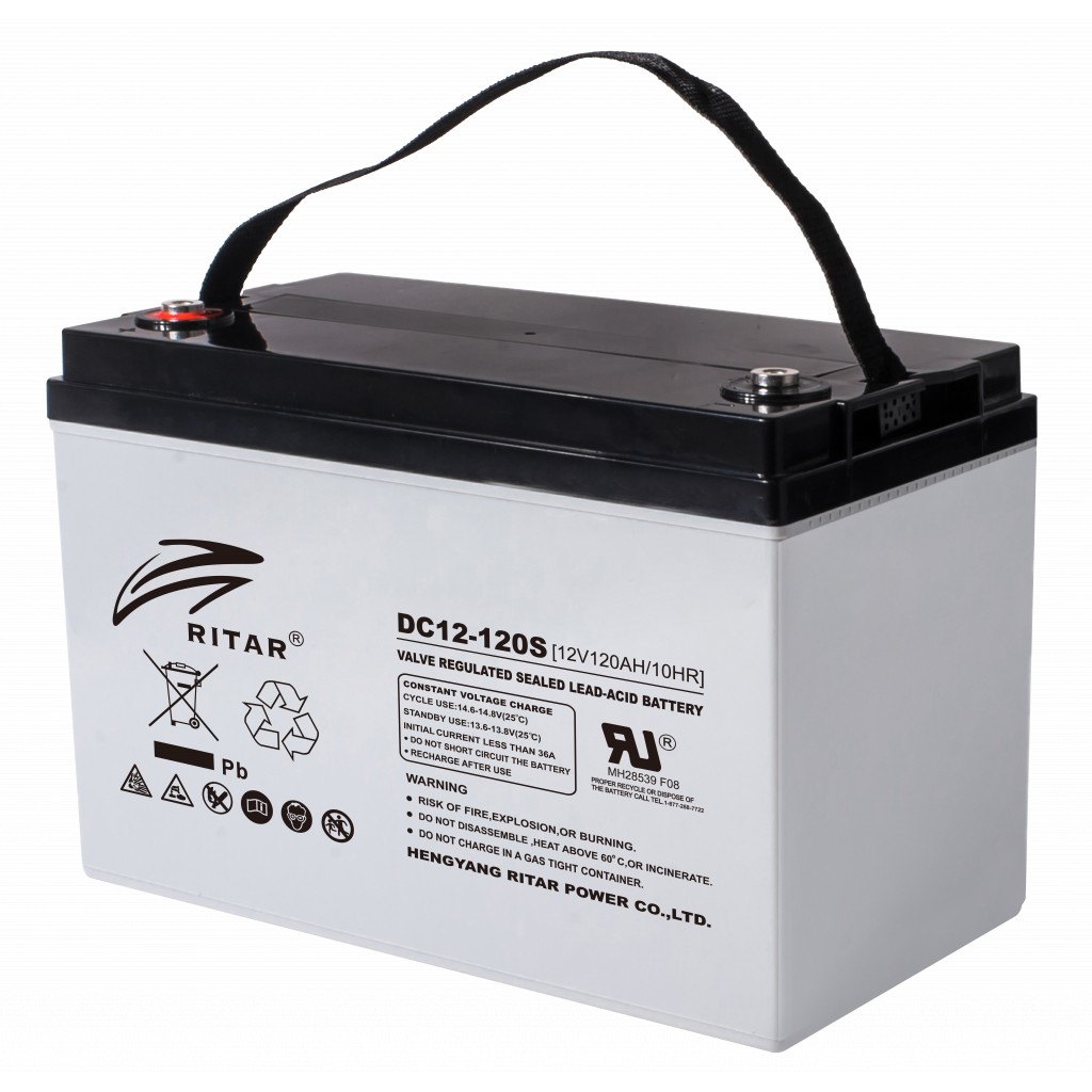 RITAR AGM Deep Cycle Batteri 12V 120AH C10