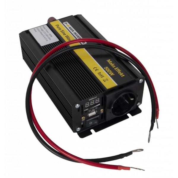 Inverter 12V 500W Ren Sinus POWER - Bilde 4