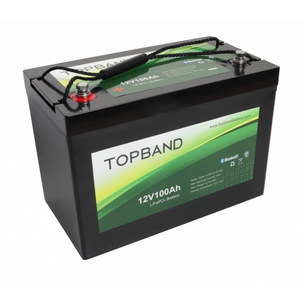 TOPBAND Lithium HEAT PRO - 12V 100AH - 150A BMS - Bluetooth og Varme
