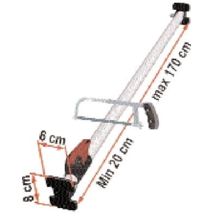 Lastesikring Teleskoprør Alu 20-170cm