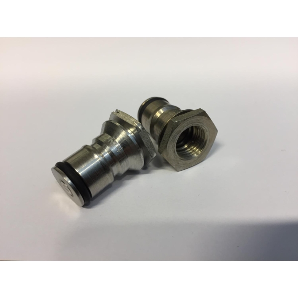 Ventilsett 2pk øl ut/co2 inn, 9/16" Overhalte fat