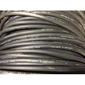Kabel til solcelle 1x6 mm2 Sort pr.m