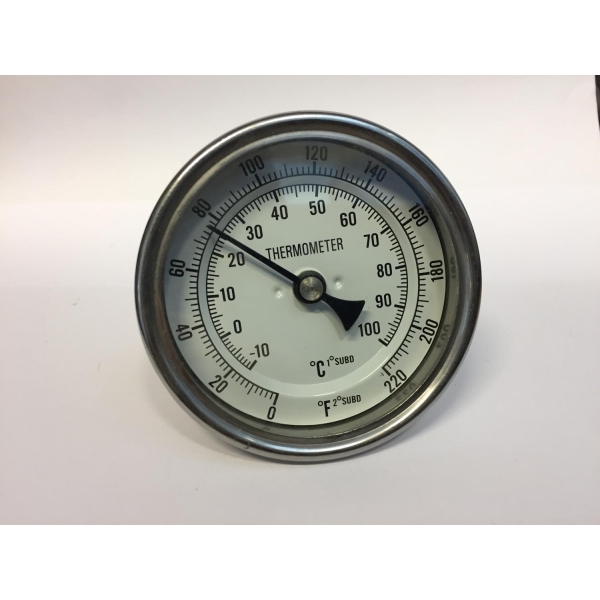 Termometer 1/2" med 5 cm probe -10 til 100 C