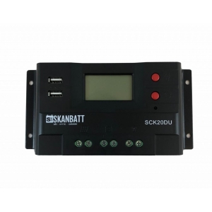 Solcelleregulator PWM 12/24V 20A (SCK20DU)