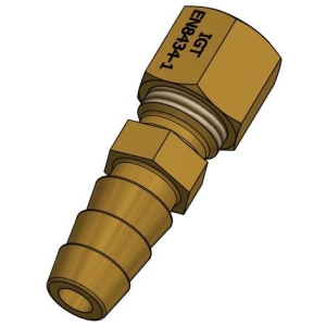 Slangesokkel 8mm Rør  - 10mm Slange