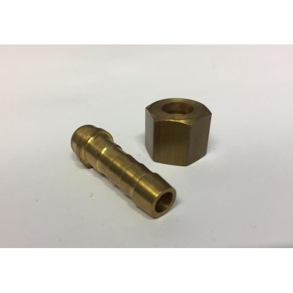 Slangesokkel 8mm m/mutter 1/4"R - Bilde 2