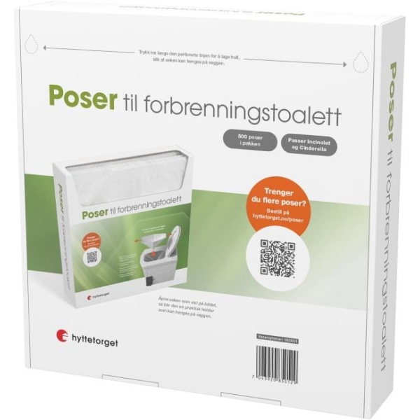Poser til Forbrenningstoalett 500 stk - Bilde 2