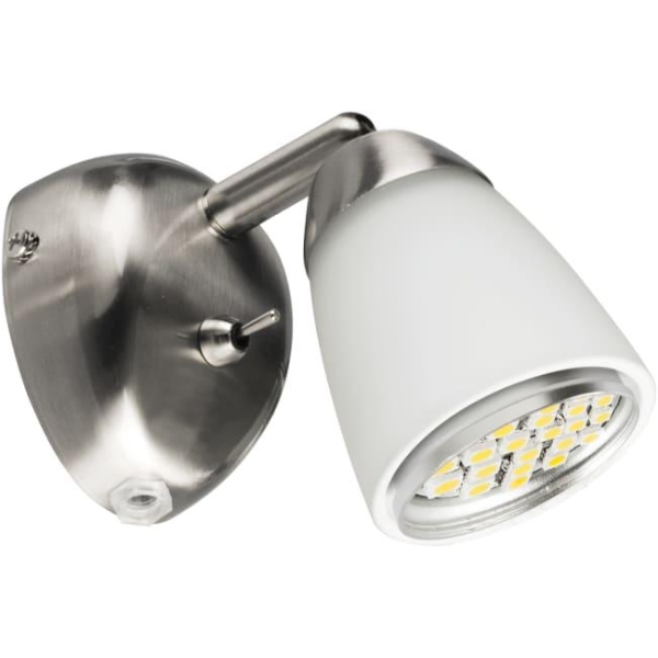 Vegglampe, stål LED 12V
