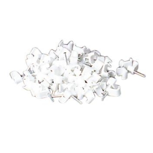 Kabelklips 2x10mm2, hvit 20 stk
