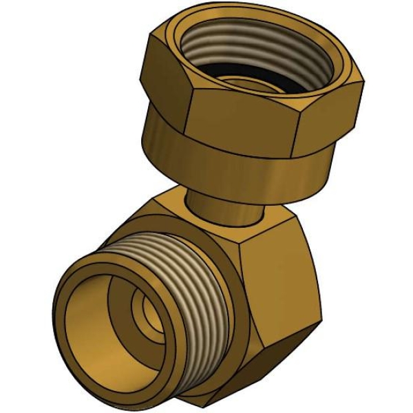 Vinkelkobling 10 mm rør M20x1,5