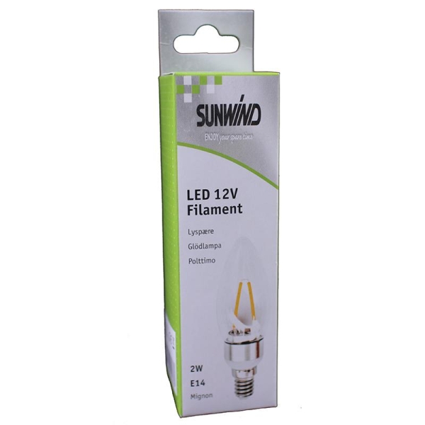 Led pære Filament E14 Mignon 2W 12V - Bilde 2