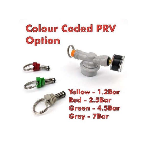 Justerbar overtrykksventil. Med Ball Lock og 8mm DuoTight - Bilde 2