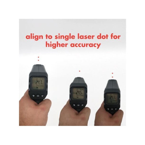 Infrarødt termometer med dobbel laser - Bilde 3