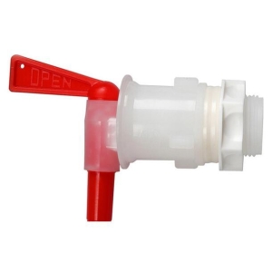 Kran plast kvit/blank 3/4" 10 mm