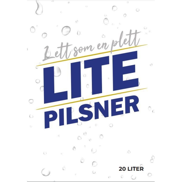 Lite Pilsner, Lavkarbo ølsett til ca 20 L.