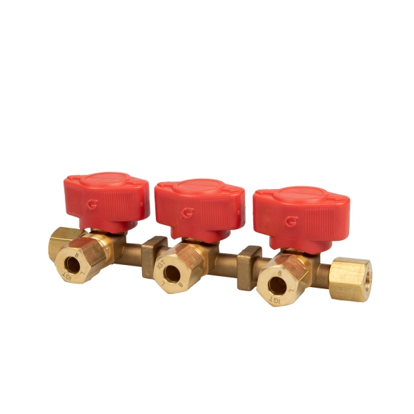 Stengeventil trippel 3/8" rør - Bilde 2