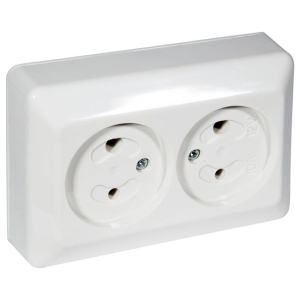 Stikkontakt dobbel, 12V, 1-pk