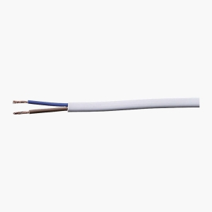 Lampettledning 2x0.75mm2, kvit