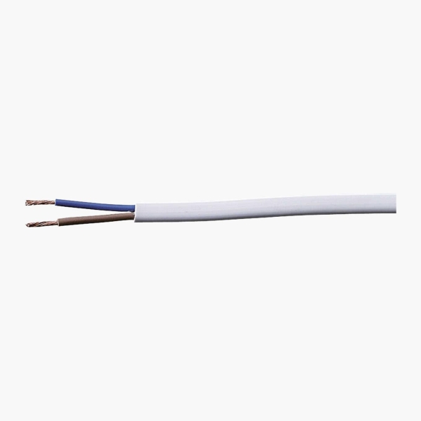 Lampettledning 2x0.75mm2, kvit