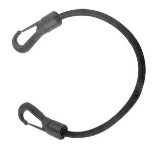 Gummibånd med krok i begge ender. 10 stk i esken.