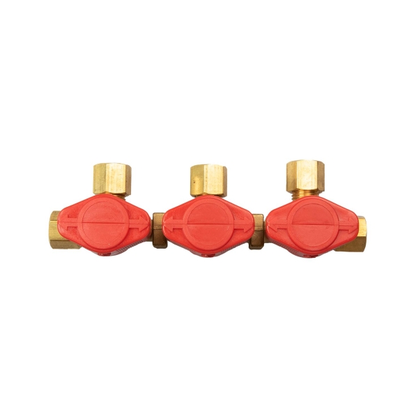 Stengeventil trippel 3/8" rør - Bilde 3