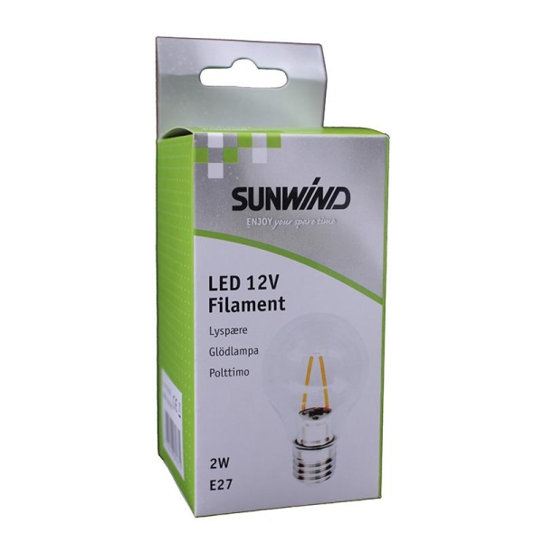 Led pære Filament E27 2W 12V - Bilde 2