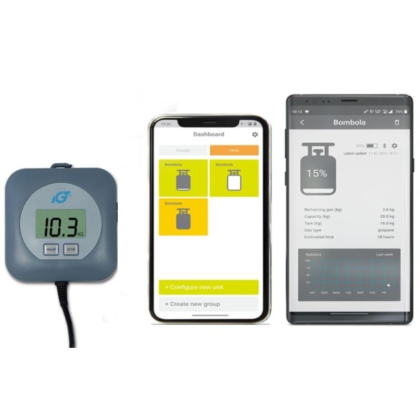 Flaskevekt m/bluetooth. iGasView - Bilde 4