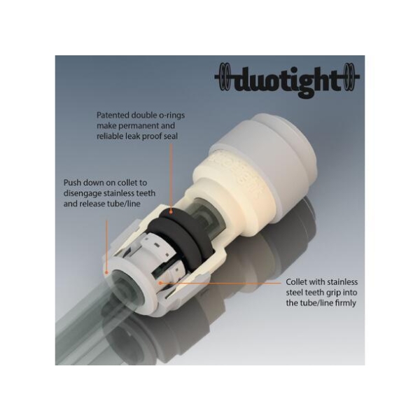 6,35mm til 9,5mm (1/4" til 3/8") Duotight Hurtigkobling - Bilde 4