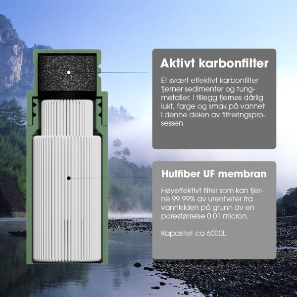 Turfilter med pumpe - vannrensing på tur - Bilde 3