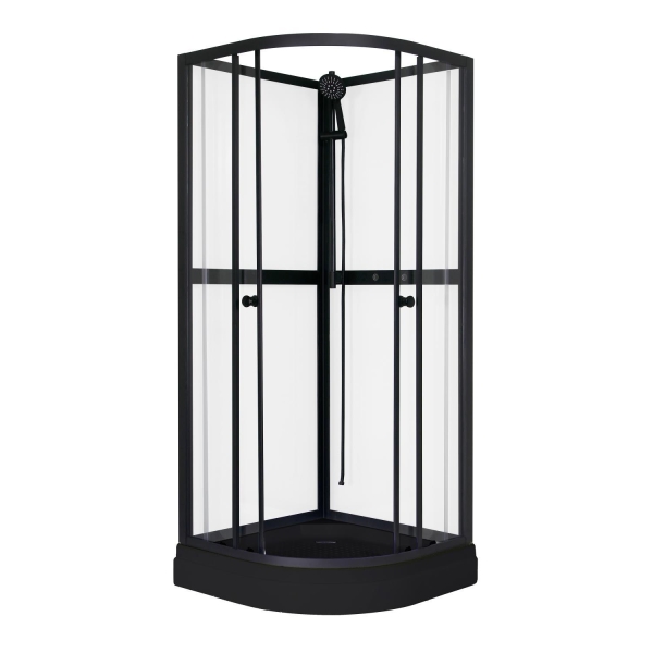 Dusjkabinett Aurora Black - 80 x 80 x 195 cm