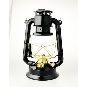 Fjøslykt 225 Svart & gull H=27cm Parafinlampe