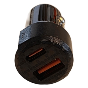 Overgang sigarettplugg til USB-A og USB-C